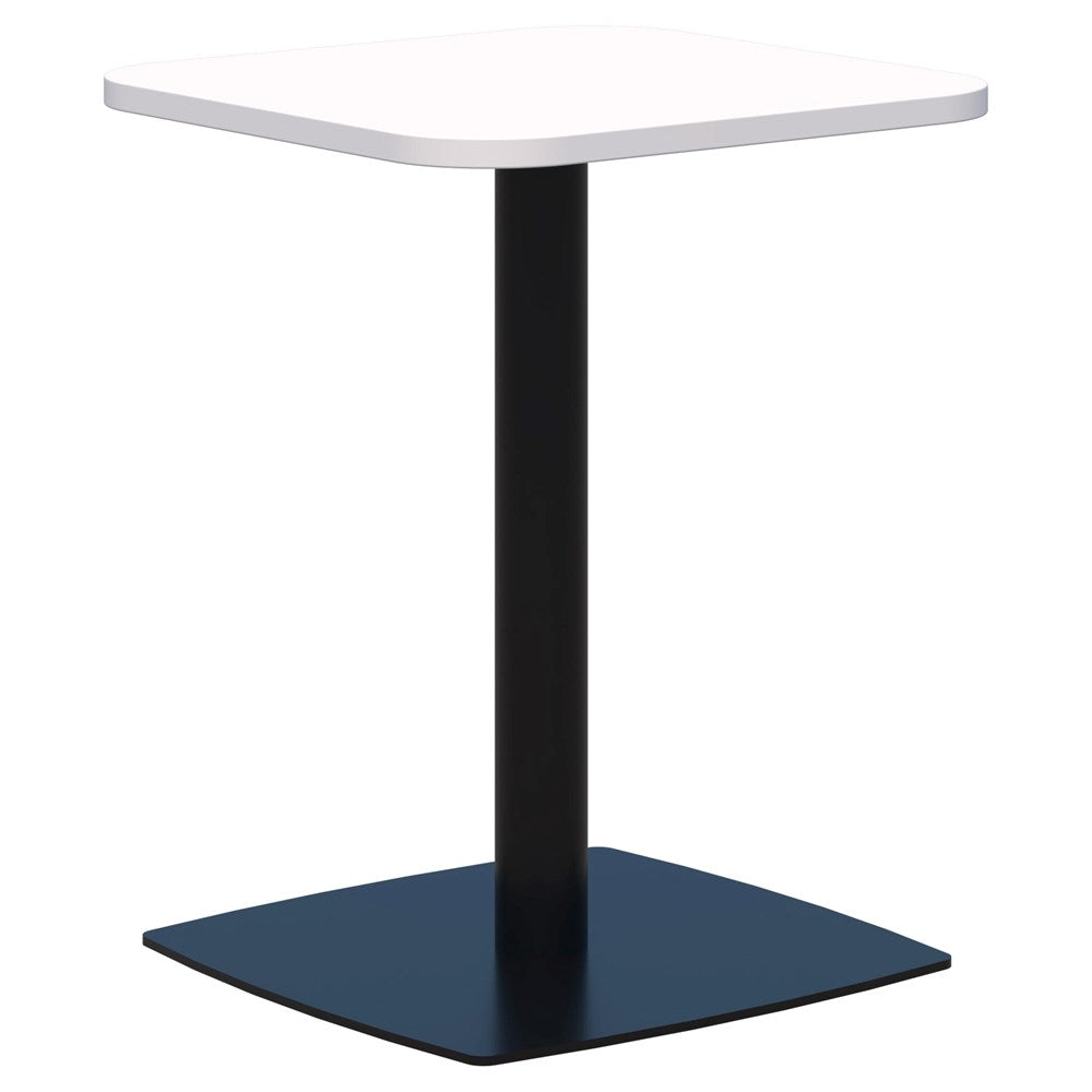 Classic Square Table-Meeting Room Furniture-600 x 600-Snow Velvet-Black-Commercial Traders - Office Furniture