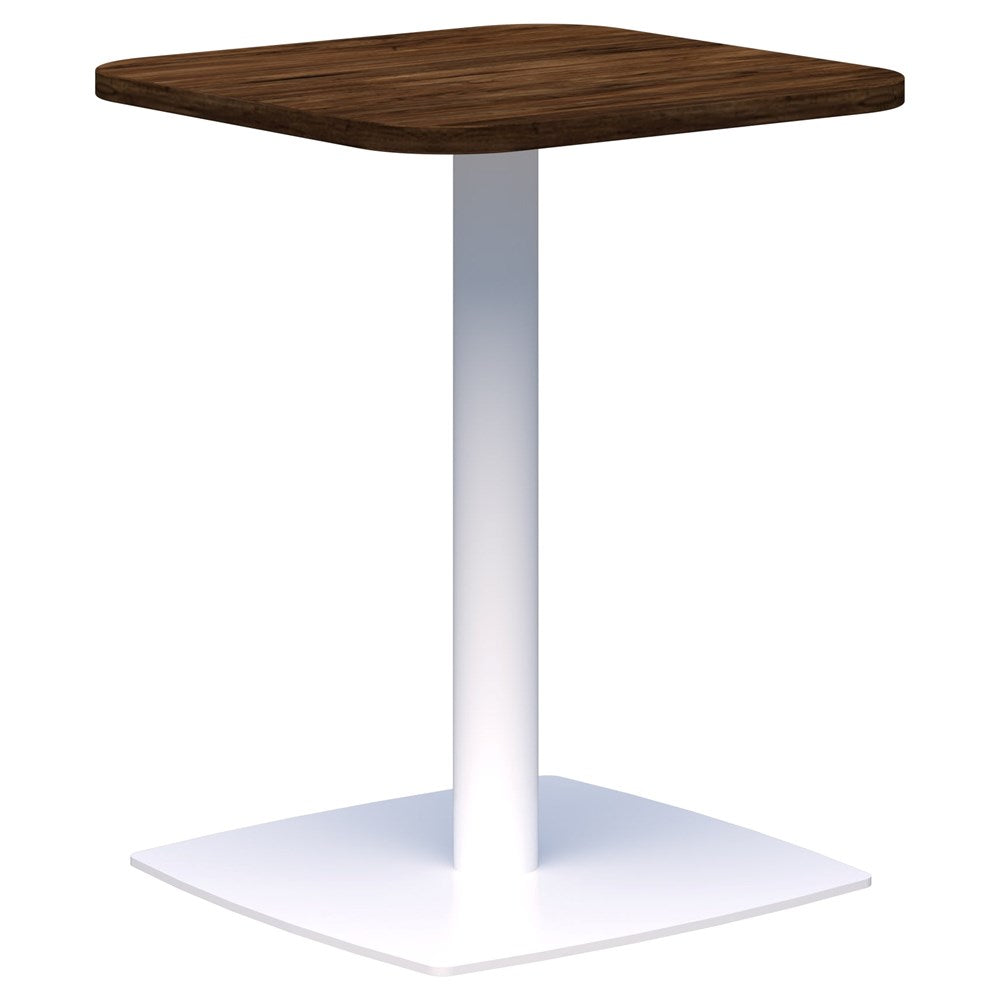 Classic Square Table-Meeting Room Furniture-600 x 600-Aged Walnut-White-Commercial Traders - Office Furniture