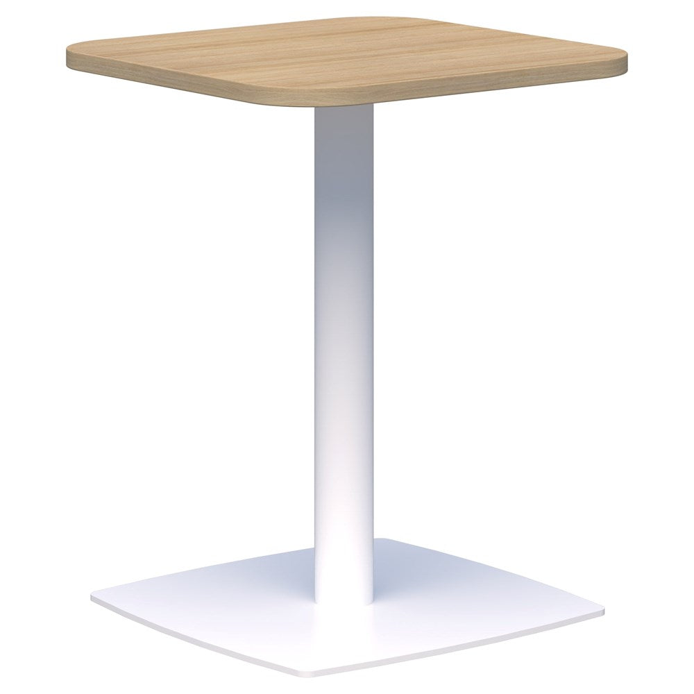 Classic Square Table-Meeting Room Furniture-600 x 600-Classic Oak-White-Commercial Traders - Office Furniture