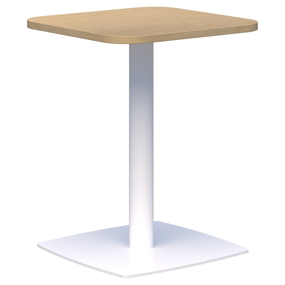 Classic Square Table-Meeting Room Furniture-600 x 600-Raw Birch-White-Commercial Traders - Office Furniture