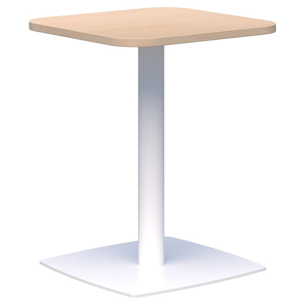 Classic Square Table-Meeting Room Furniture-600 x 600-Refined Oak-White-Commercial Traders - Office Furniture