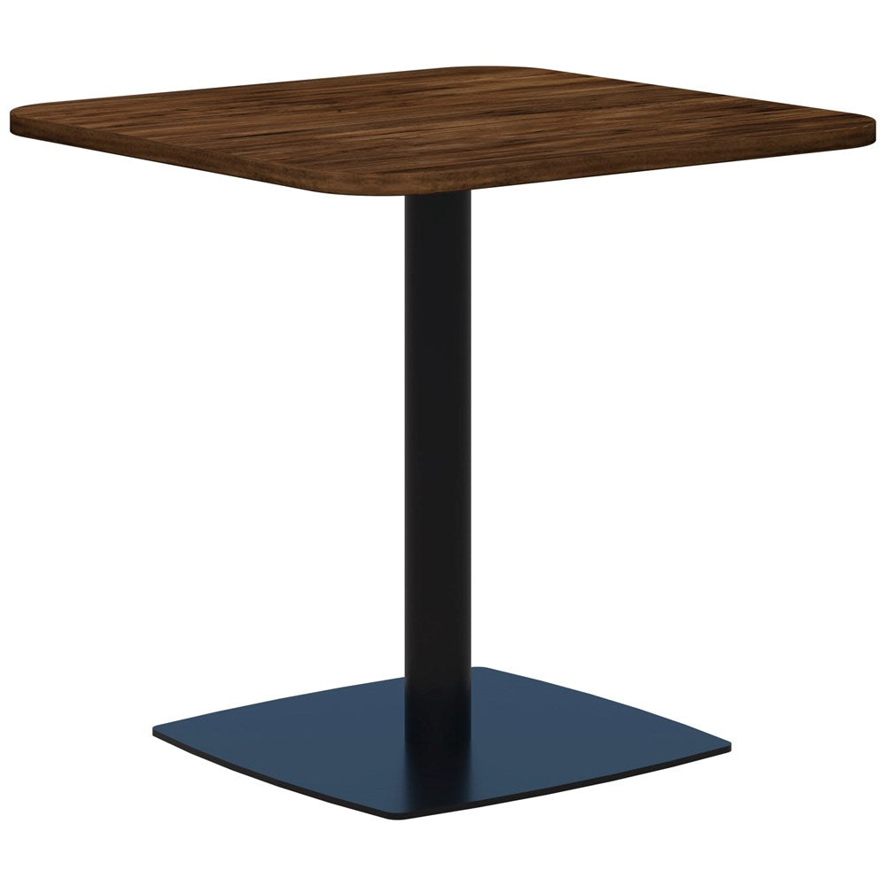 Classic Square Table-Meeting Room Furniture-800 x 800-Aged Walnut-Black-Commercial Traders - Office Furniture