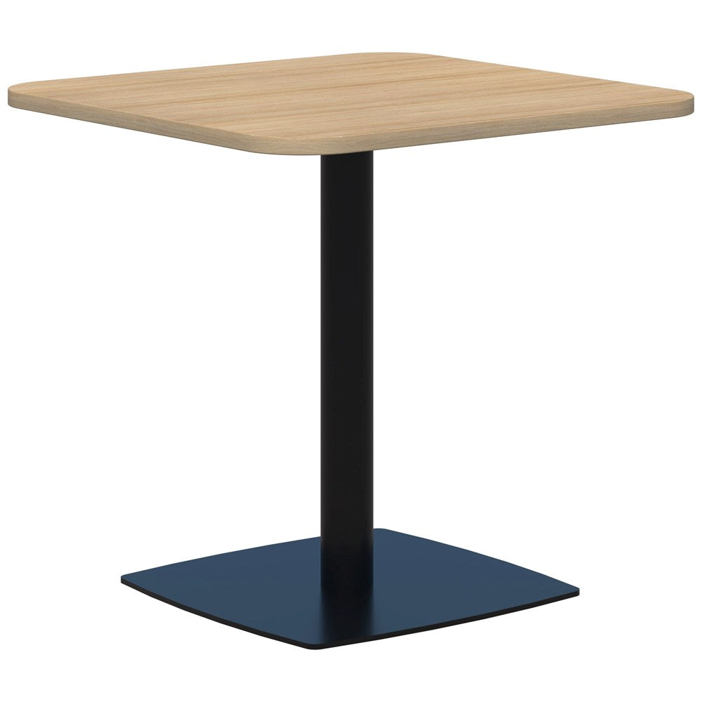 Classic Square Table-Meeting Room Furniture-800 x 800-Classic Oak-Black-Commercial Traders - Office Furniture