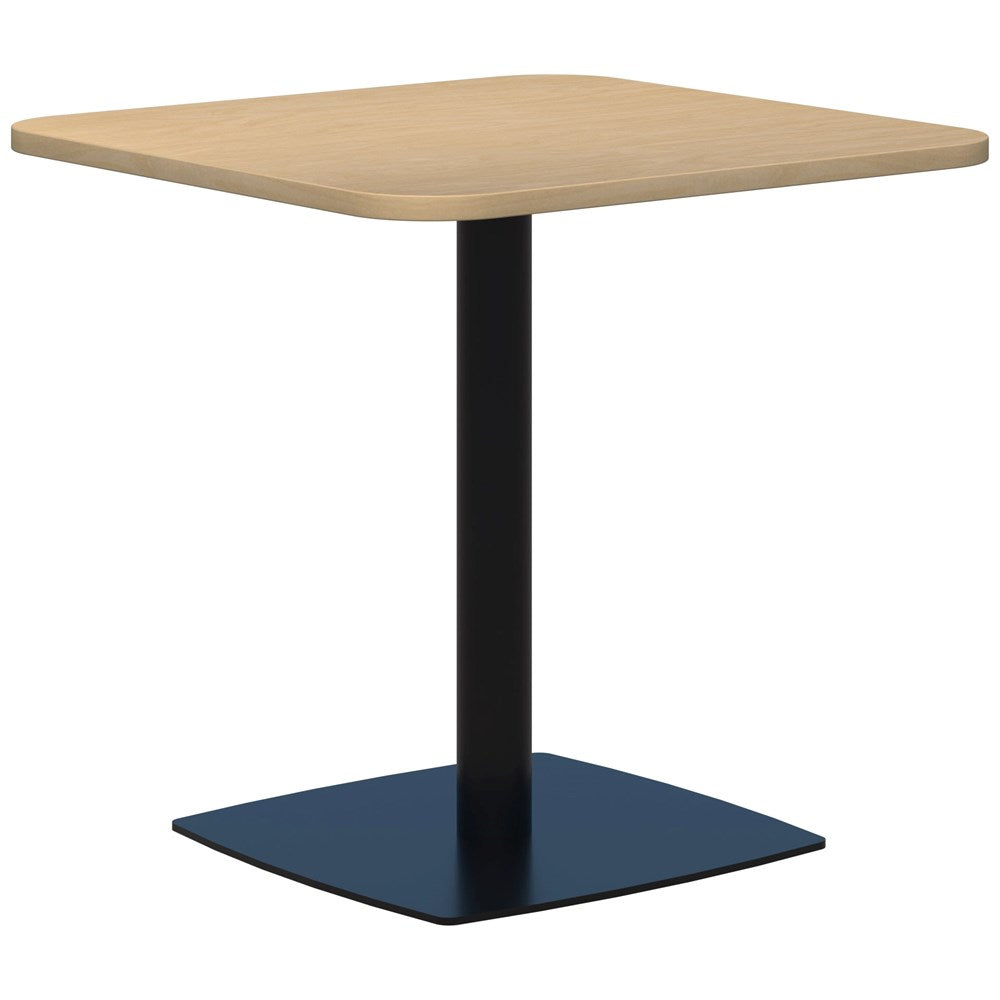 Classic Square Table-Meeting Room Furniture-800 x 800-Raw Birch-Black-Commercial Traders - Office Furniture