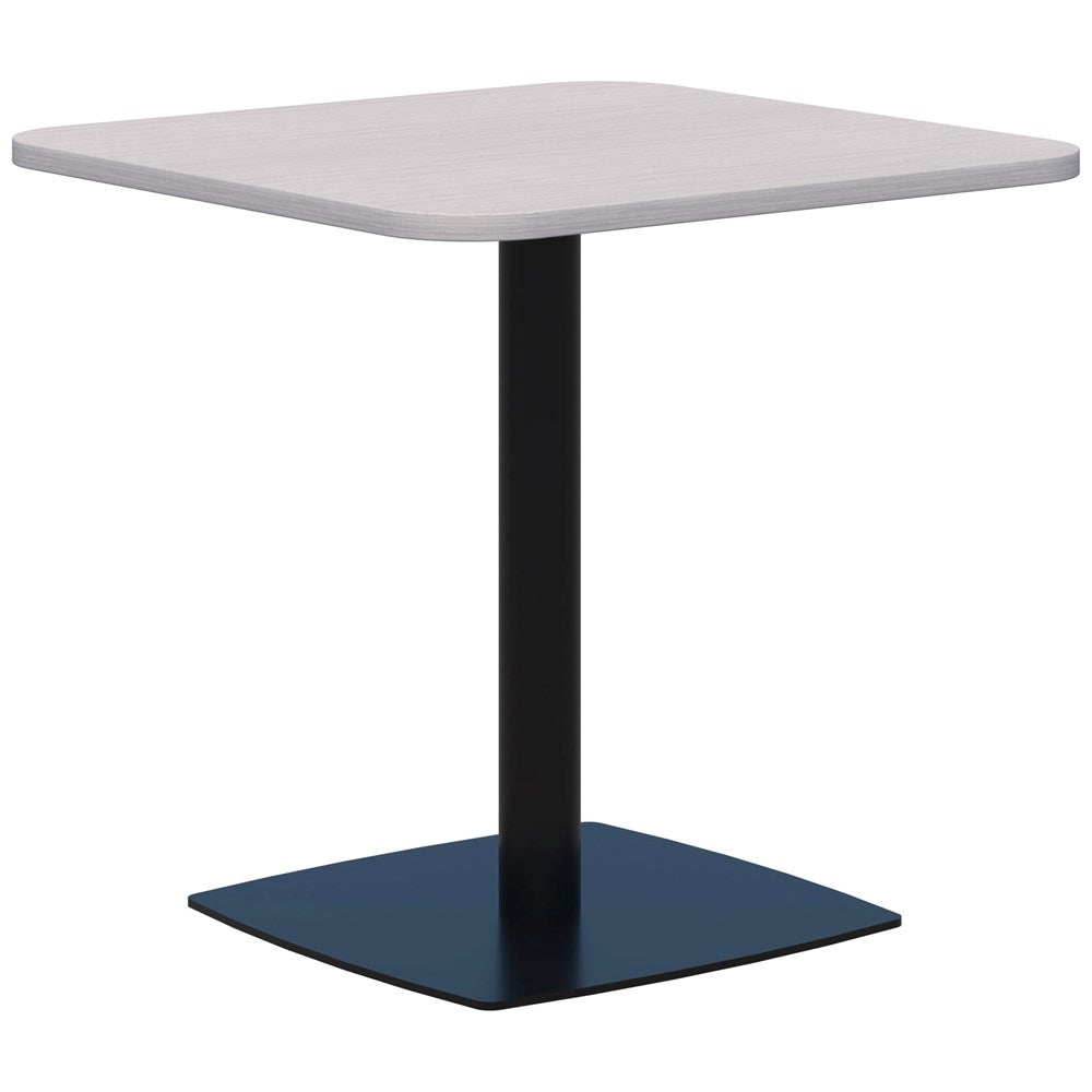 Classic Square Table-Meeting Room Furniture-800 x 800-SIlver Strata-Black-Commercial Traders - Office Furniture