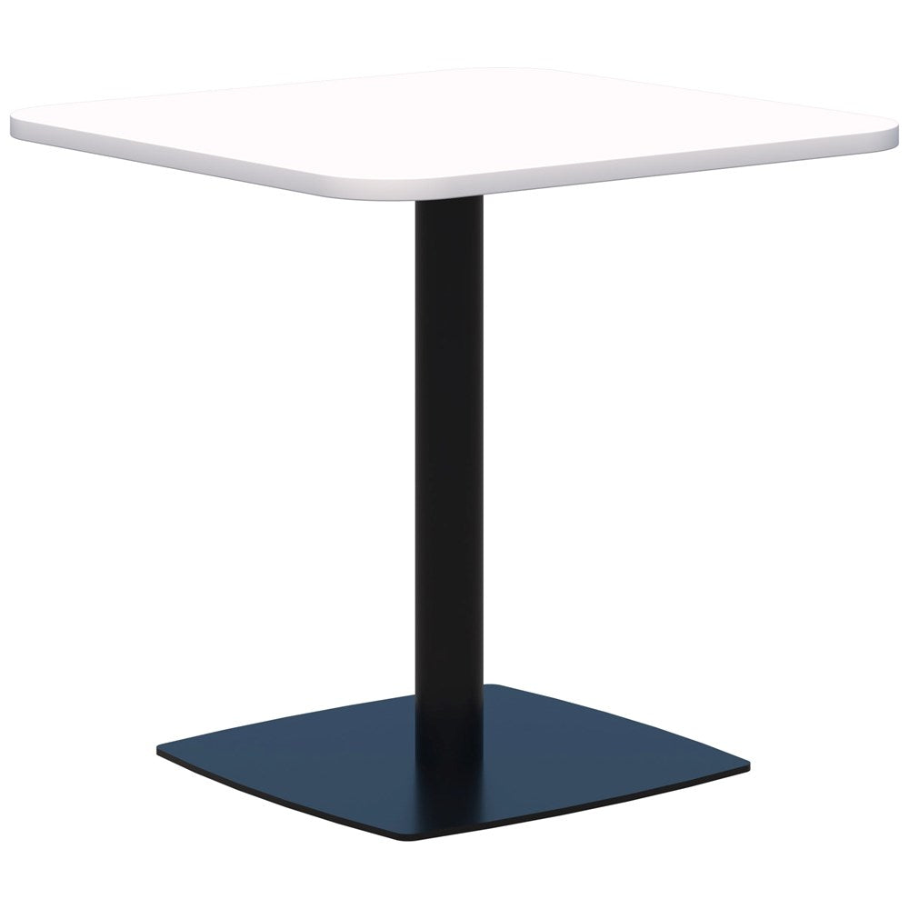 Classic Square Table-Meeting Room Furniture-800 x 800-Snow Velvet-Black-Commercial Traders - Office Furniture