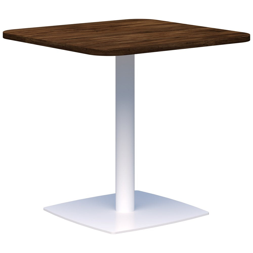 Classic Square Table-Meeting Room Furniture-800 x 800-Aged Walnut-White-Commercial Traders - Office Furniture