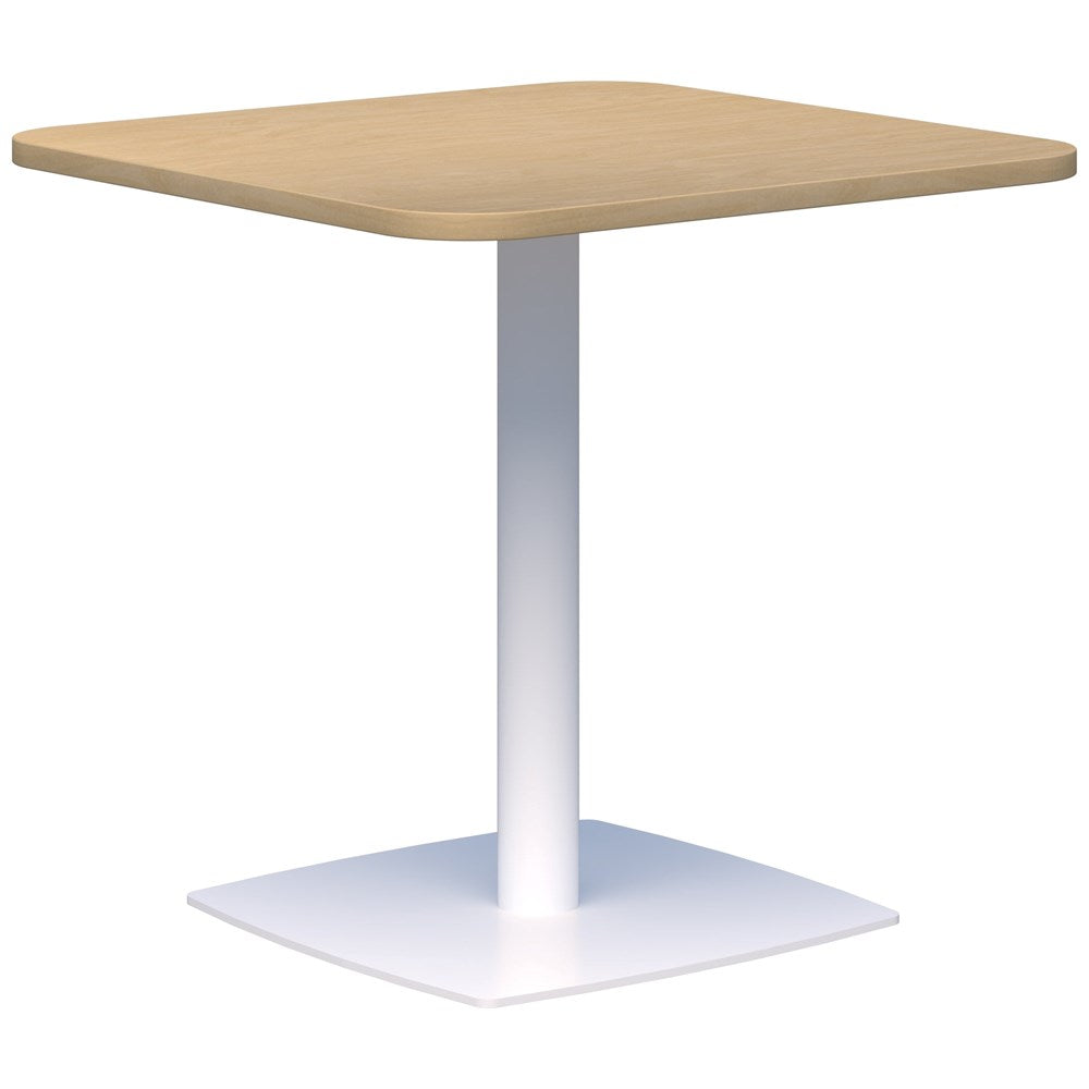 Classic Square Table-Meeting Room Furniture-800 x 800-Raw Birch-White-Commercial Traders - Office Furniture