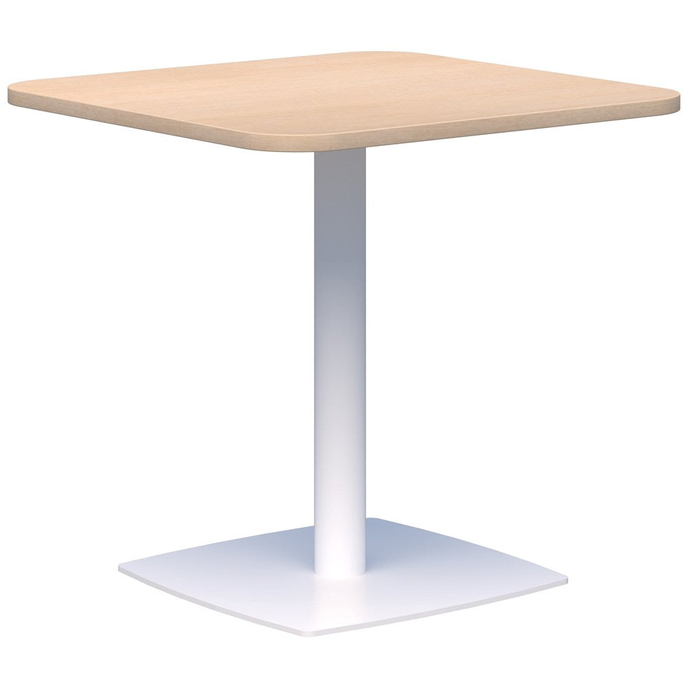 Classic Square Table-Meeting Room Furniture-800 x 800-Refined Oak-White-Commercial Traders - Office Furniture
