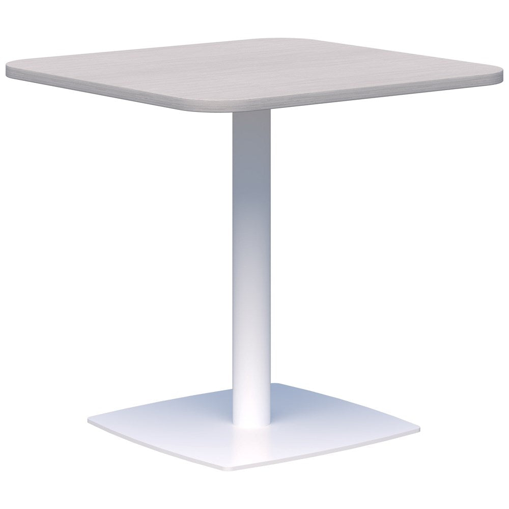 Classic Square Table-Meeting Room Furniture-800 x 800-SIlver Strata-White-Commercial Traders - Office Furniture