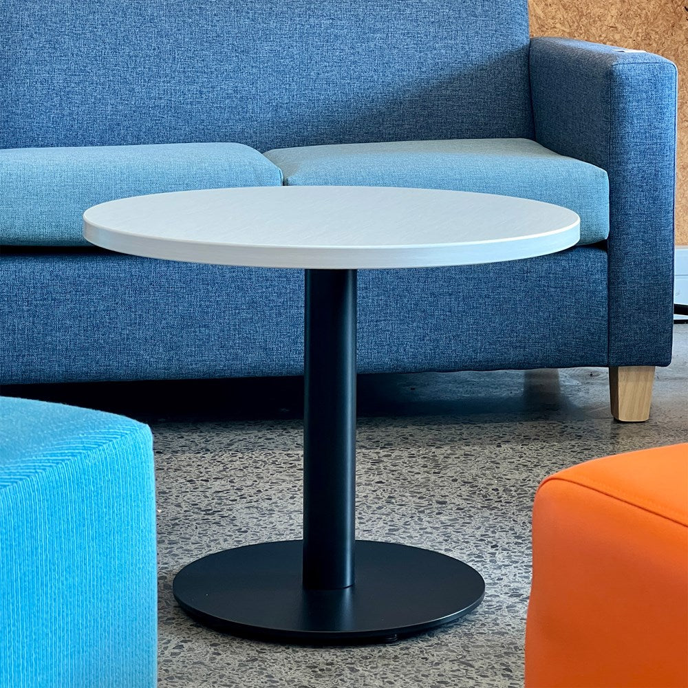 Classic Coffee Table - 600mm-Reception Furniture-Snow Velvet-White-Commercial Traders - Office Furniture