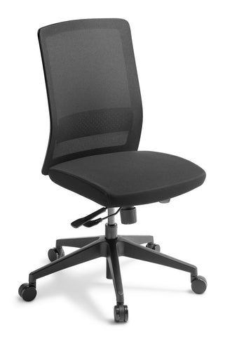 Coach Mesh Chair-Office Chairs-Standard Black-No Arms Thanks-Commercial Traders - Office Furniture