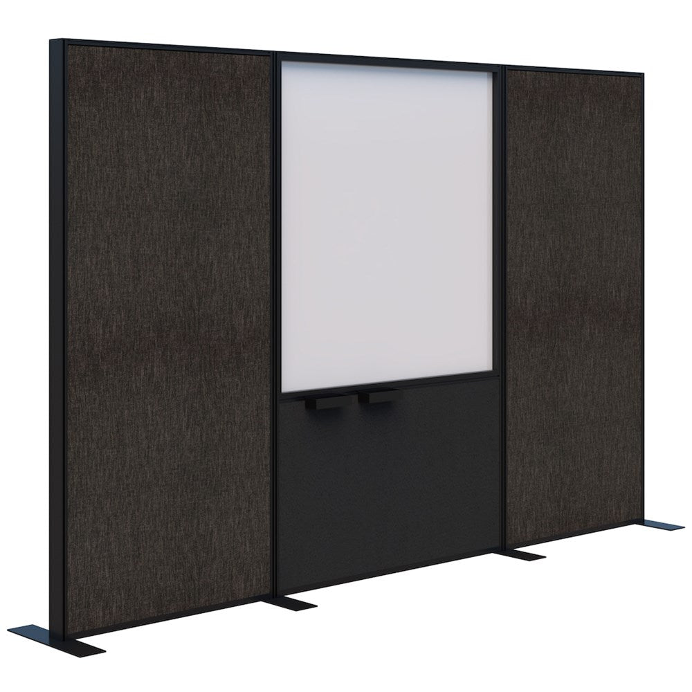 Connect 70 - Freestanding/Fabric/Whiteboard/Fabric 1890H-Office Partitons-Keylargo Anthracite-Black-3000 mm-Commercial Traders - Office Furniture