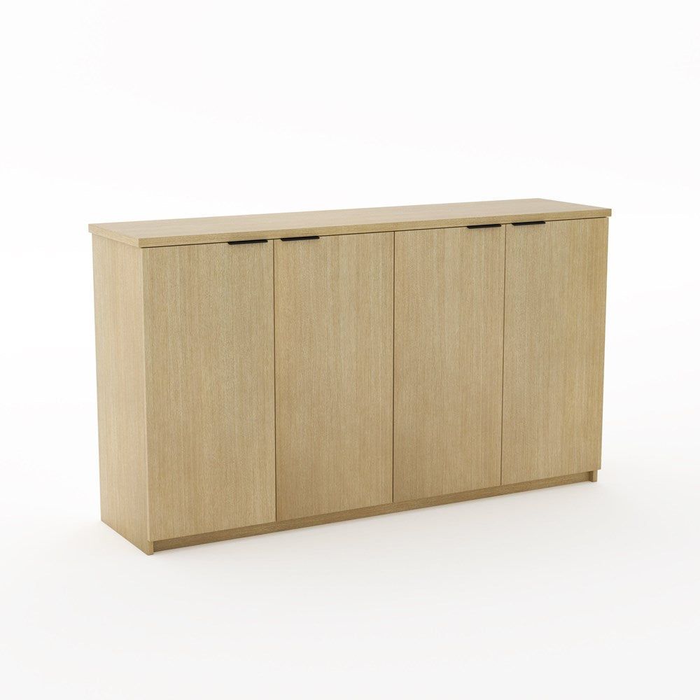Karaka Cupboard 900h x 1600w x 400d-Storage-Refined Oak-No Lock-North Island Delivery (Ground Floor)-Commercial Traders - Office Furniture