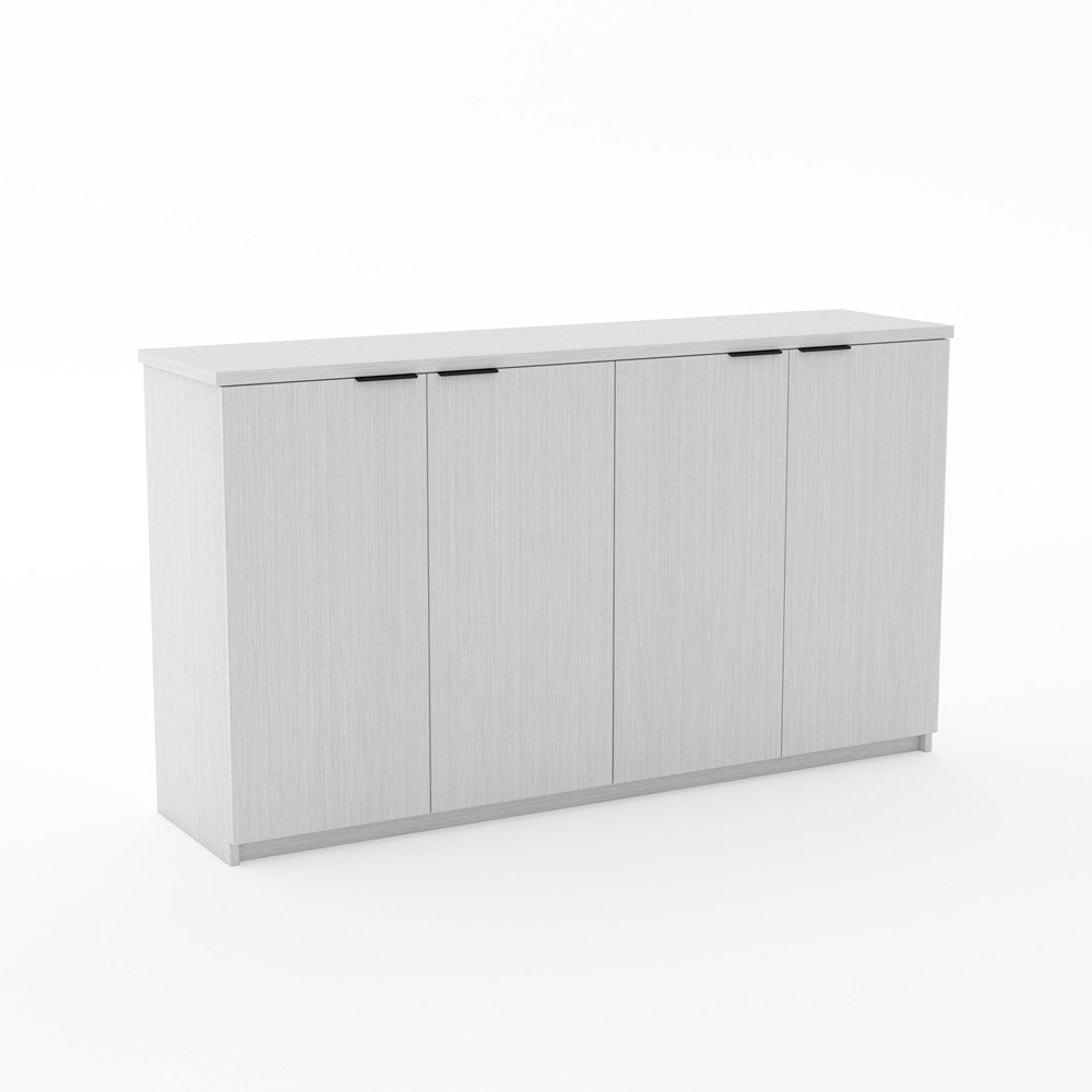 Karaka Cupboard 900h x 1600w x 400d-Storage-Silver Strata-No Lock-North Island Delivery (Ground Floor)-Commercial Traders - Office Furniture
