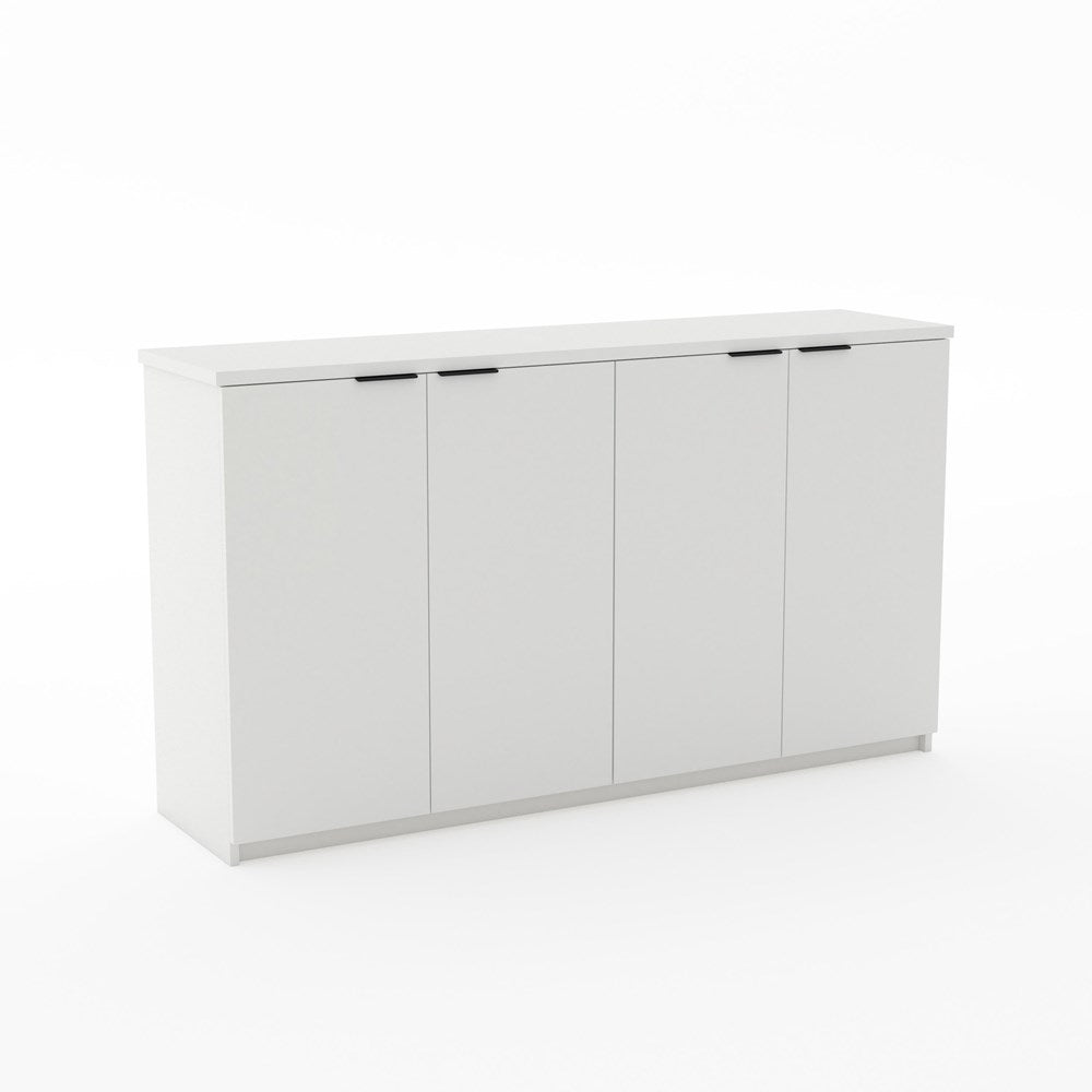 Karaka Cupboard 900h x 1600w x 400d-Storage-Snowdrift (White)-No Lock-North Island Delivery (Ground Floor)-Commercial Traders - Office Furniture