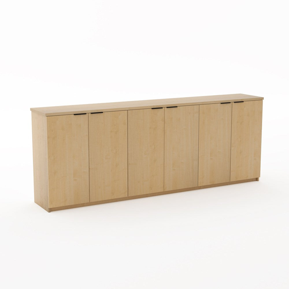 Karaka Cupboard 900h x 2400w x 400d-Storage-Affinity Maple-No Lock-North Island Delivery (Ground Floor)-Commercial Traders - Office Furniture