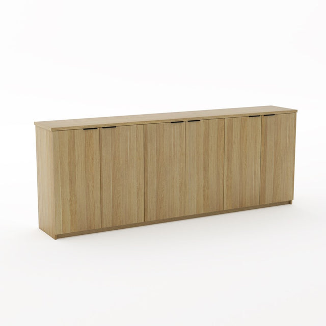 Karaka Cupboard 900h x 2400w x 400d-Storage-Classic Oak-No Lock-North Island Delivery (Ground Floor)-Commercial Traders - Office Furniture