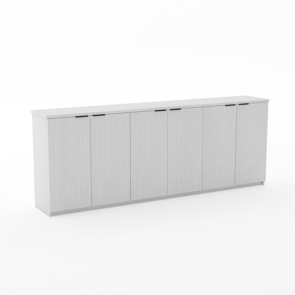 Karaka Cupboard 900h x 2400w x 400d-Storage-Silver Strata-No Lock-North Island Delivery (Ground Floor)-Commercial Traders - Office Furniture