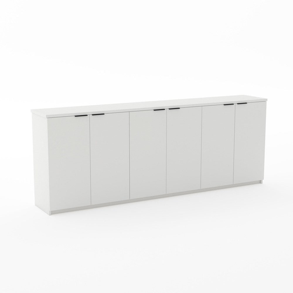 Karaka Cupboard 900h x 2400w x 400d-Storage-Snowdrift (White)-No Lock-North Island Delivery (Ground Floor)-Commercial Traders - Office Furniture