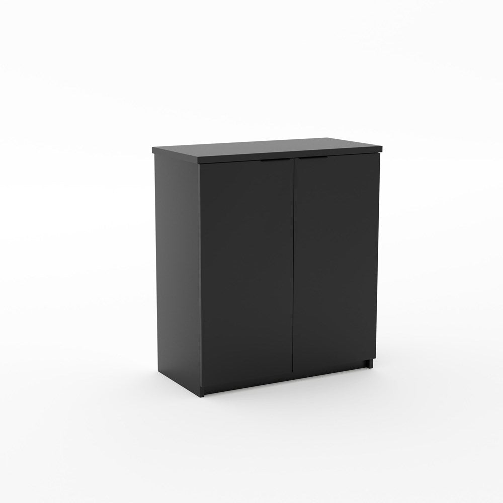 Karaka Cupboard 900h x 800w x 400d-Storage-Black-No Lock-North Island Delivery (Ground Floor)-Commercial Traders - Office Furniture