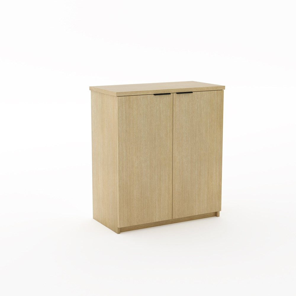 Karaka Cupboard 900h x 800w x 400d-Storage-Refined Oak-No Lock-North Island Delivery (Ground Floor)-Commercial Traders - Office Furniture
