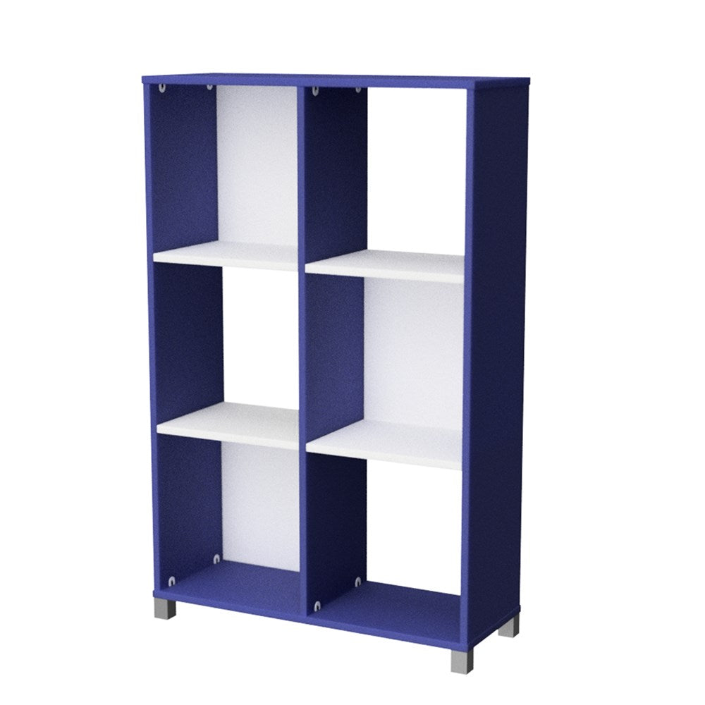 Storage Unit 6 Cube-Education Furniture-Blue/White-Commercial Traders - Office Furniture