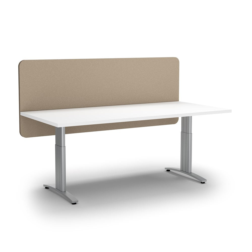 Acoustic Desk Screen Modesty Panel-Acoustic-600 x 1800-Dark Camel-Commercial Traders - Office Furniture