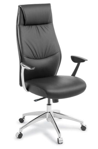 Domain High Back Executive Leather Chair-Office Chairs-Commercial Traders - Office Furniture