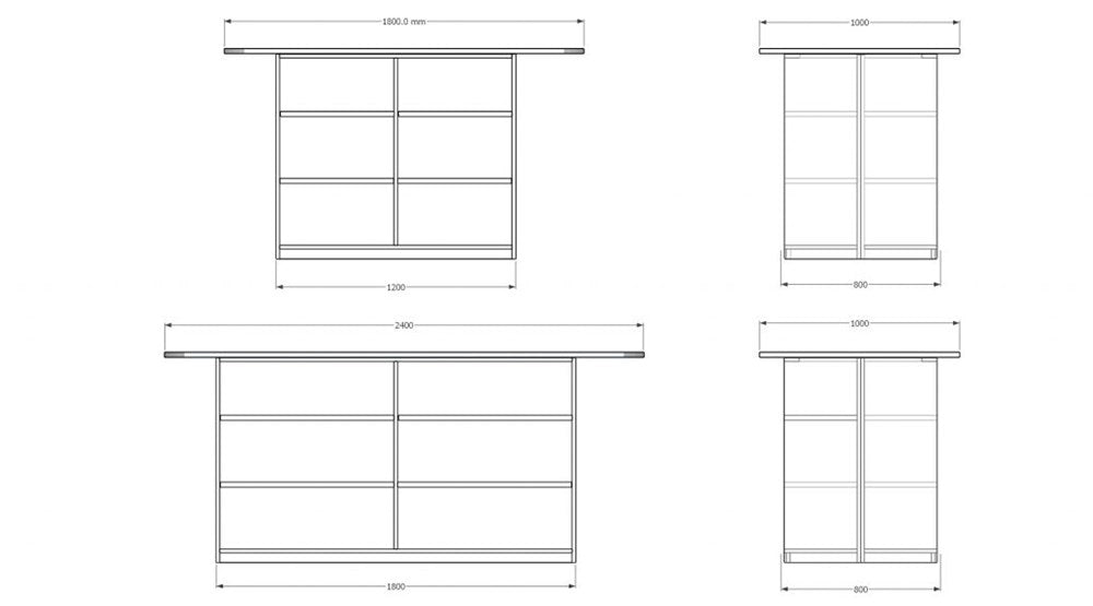 Mascot Leaner Storage Unit - Open Shelves-Meeting Room Furniture-Snow Velvet-Commercial Traders - Office Furniture