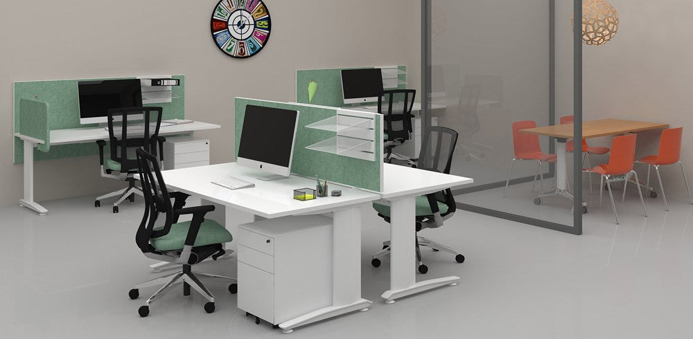 Energy Desk 1200 Wide X 700 Deep-Desking-Snow Velvet-White-Commercial Traders - Office Furniture