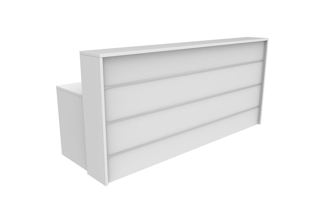 Euro I Reception Counters-Reception Furniture-1500 Wide-White-North Island-Commercial Traders - Office Furniture