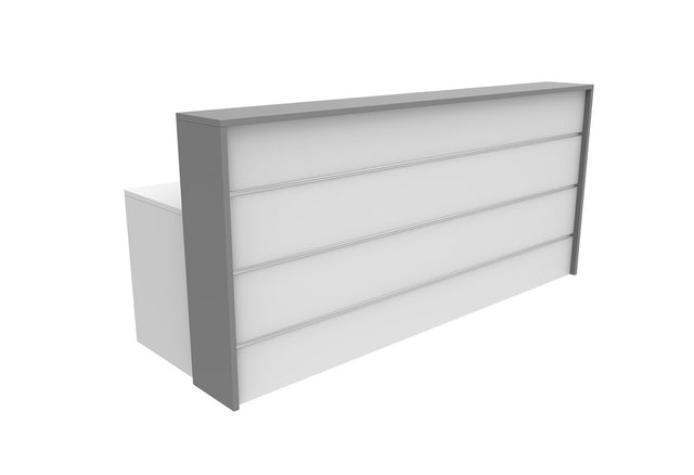 Euro I Reception Counters-Reception Furniture-1500 Wide-White-North Island-Commercial Traders - Office Furniture