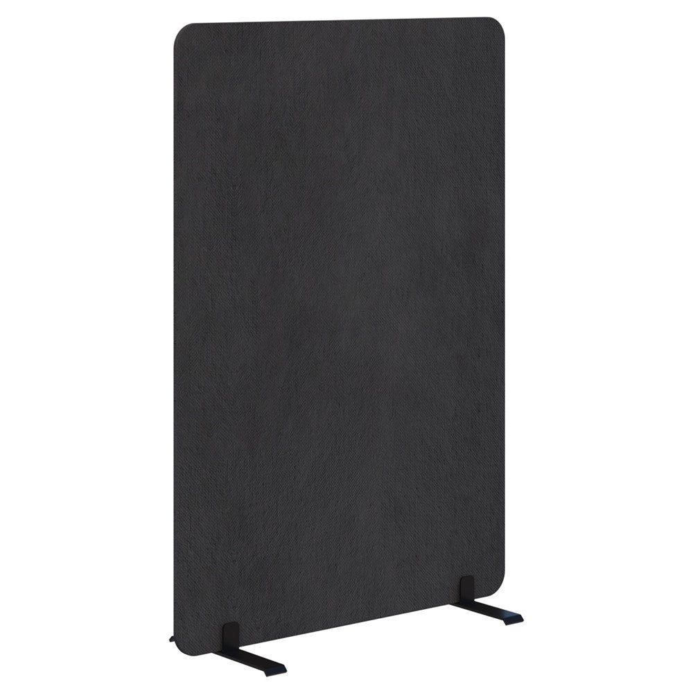 Edge Free-Standing Screen 1200H x 900L-Office Partitons-Fletcher Pepper-Black-Commercial Traders - Office Furniture