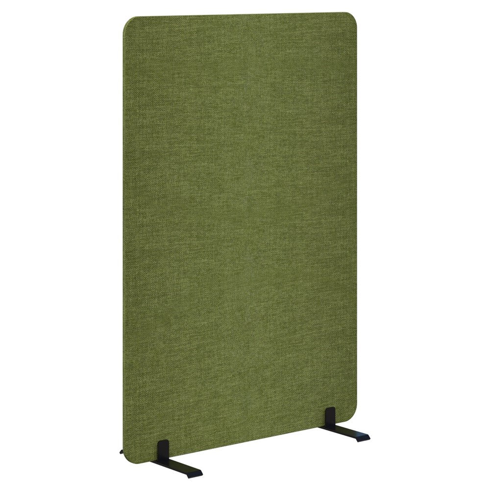 Edge Free-Standing Screen 1200H x 900L-Office Partitons-Keylargo Grass-Black-Commercial Traders - Office Furniture