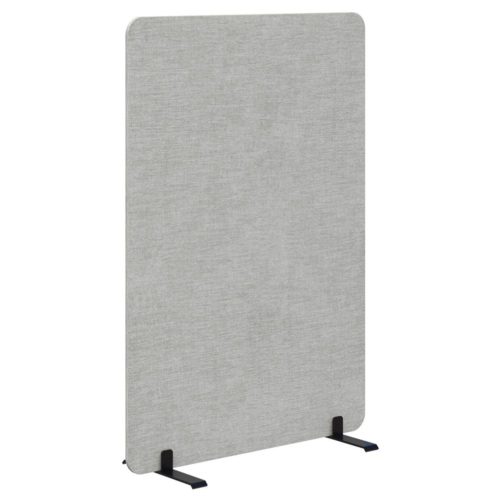 Edge Free-Standing Screen 1200H x 900L-Office Partitons-Keylargo Zinc-Black-Commercial Traders - Office Furniture