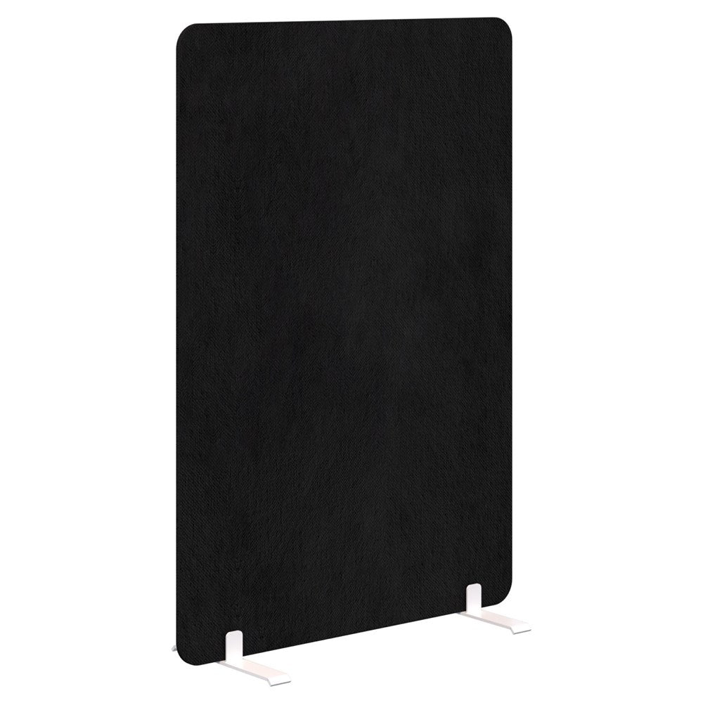 Edge Free-Standing Screen 1200H x 900L-Office Partitons-Fletcher Midnight-White-Commercial Traders - Office Furniture
