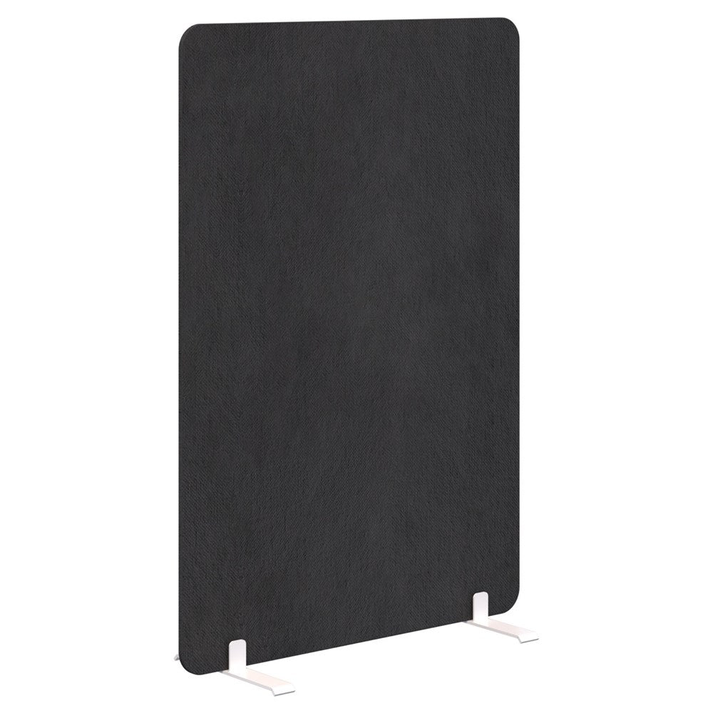 Edge Free-Standing Screen 1200H x 900L-Office Partitons-Fletcher Pepper-White-Commercial Traders - Office Furniture