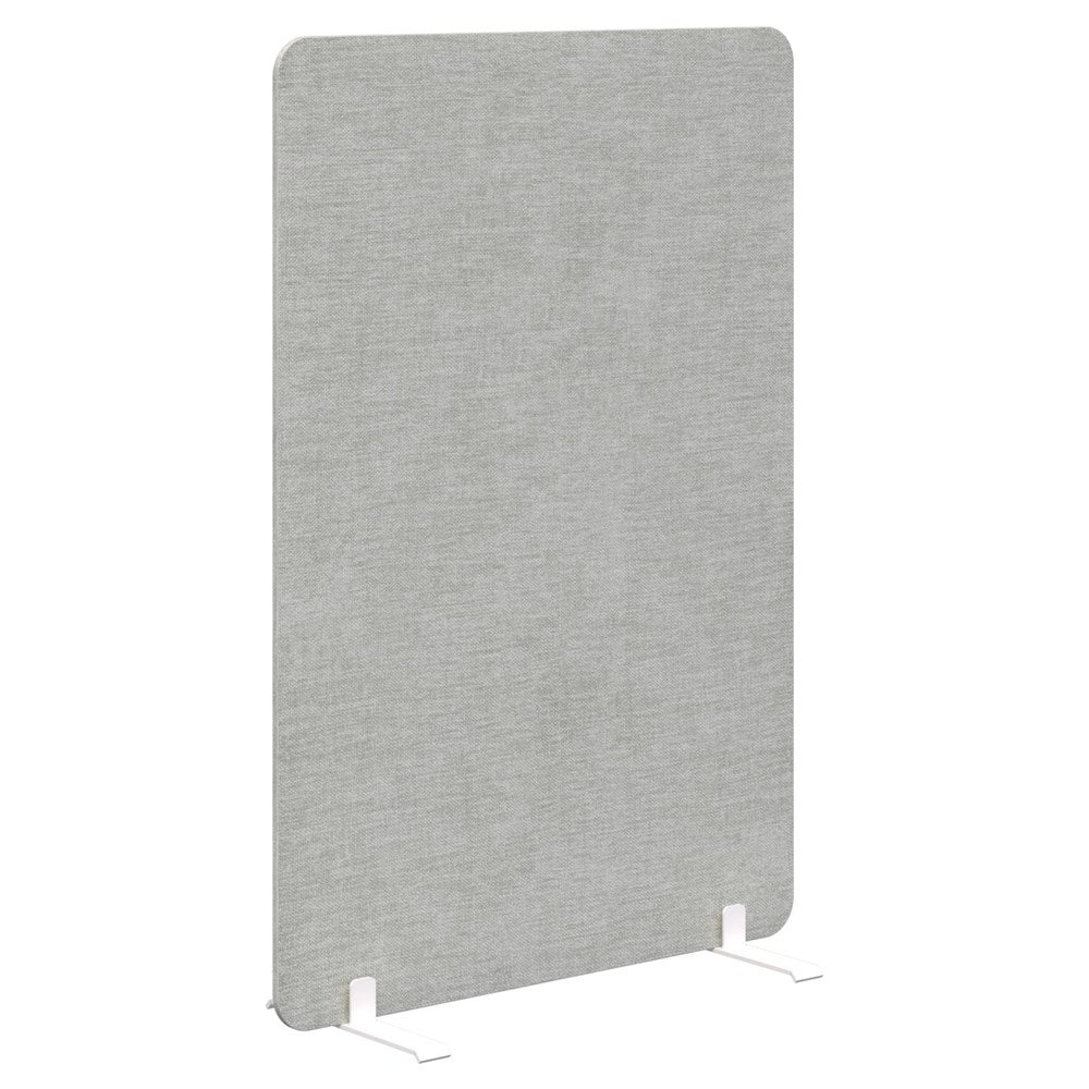 Edge Free-Standing Screen 1200H x 900L-Office Partitons-Keylargo Zinc-White-Commercial Traders - Office Furniture
