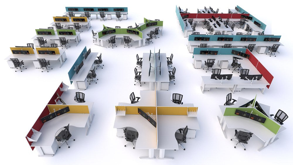 Energy Workstation 2000 x 2000-Desking-Snowdrift-White-Nationwide-Commercial Traders - Office Furniture