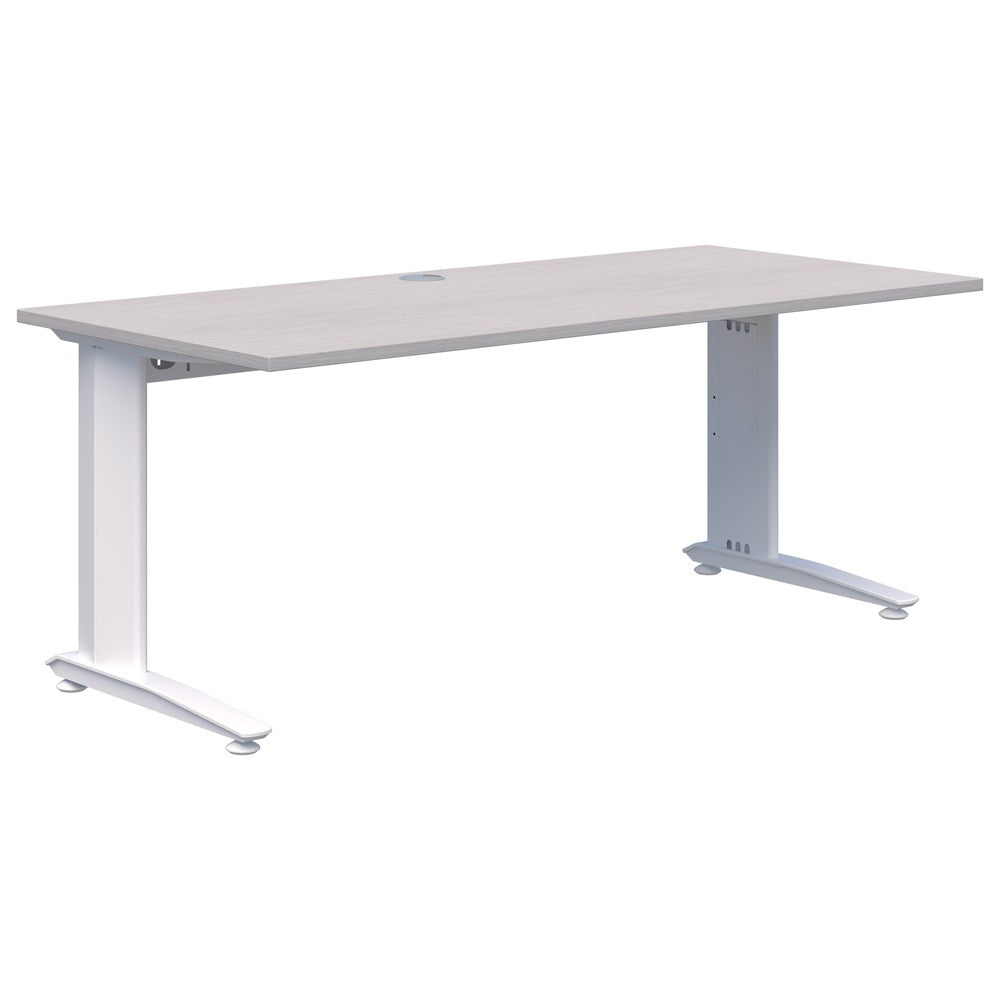 Energy Desk 1200 Wide X 700 Deep-Desking-Silver Strata-White-Commercial Traders - Office Furniture