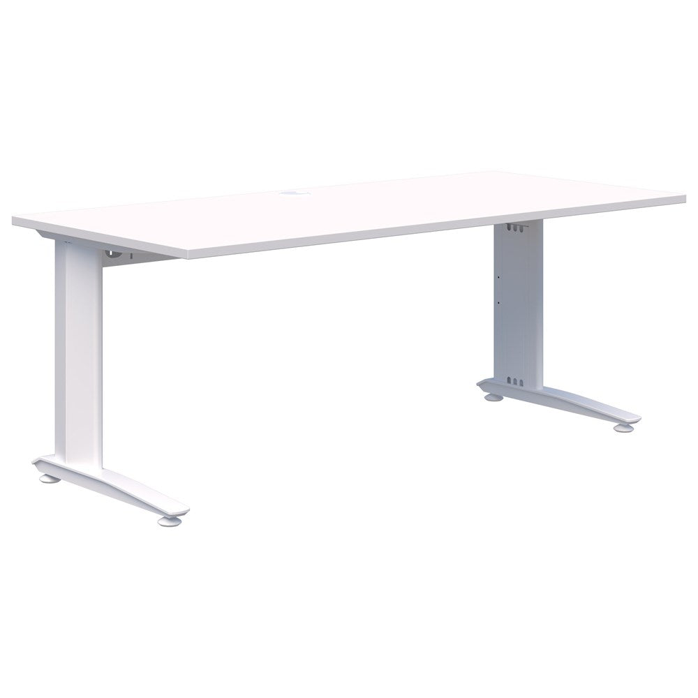Energy Desk 1500 Wide X 800 Deep-Desking-Snow Velvet-White-Commercial Traders - Office Furniture
