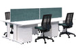 Energy 1500 Desk Package - 4 person (2 Pod Inline Desk)-Desking-Snow Velvet-Silver-800mm-Commercial Traders - Office Furniture