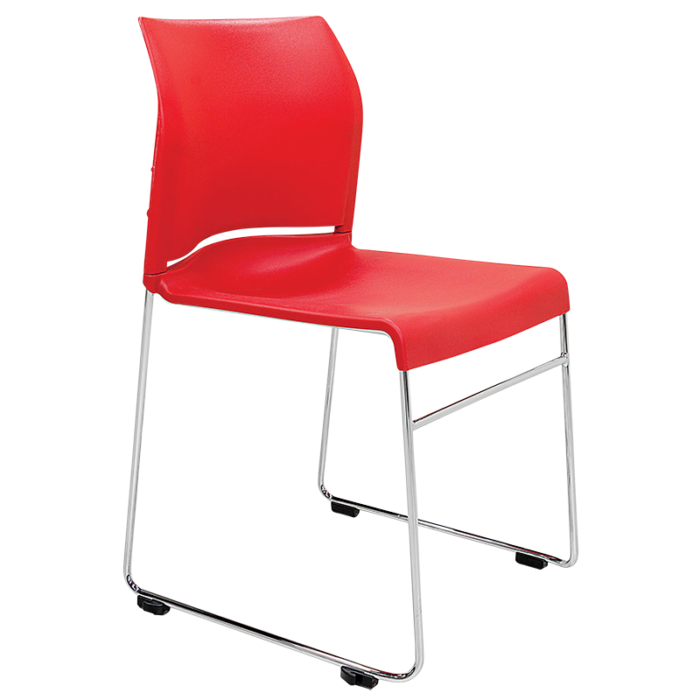Buro Envy Chair -Stackable-Meeting Room Furniture-Red-Assembled - Auckland and Christchurch-Commercial Traders - Office Furniture