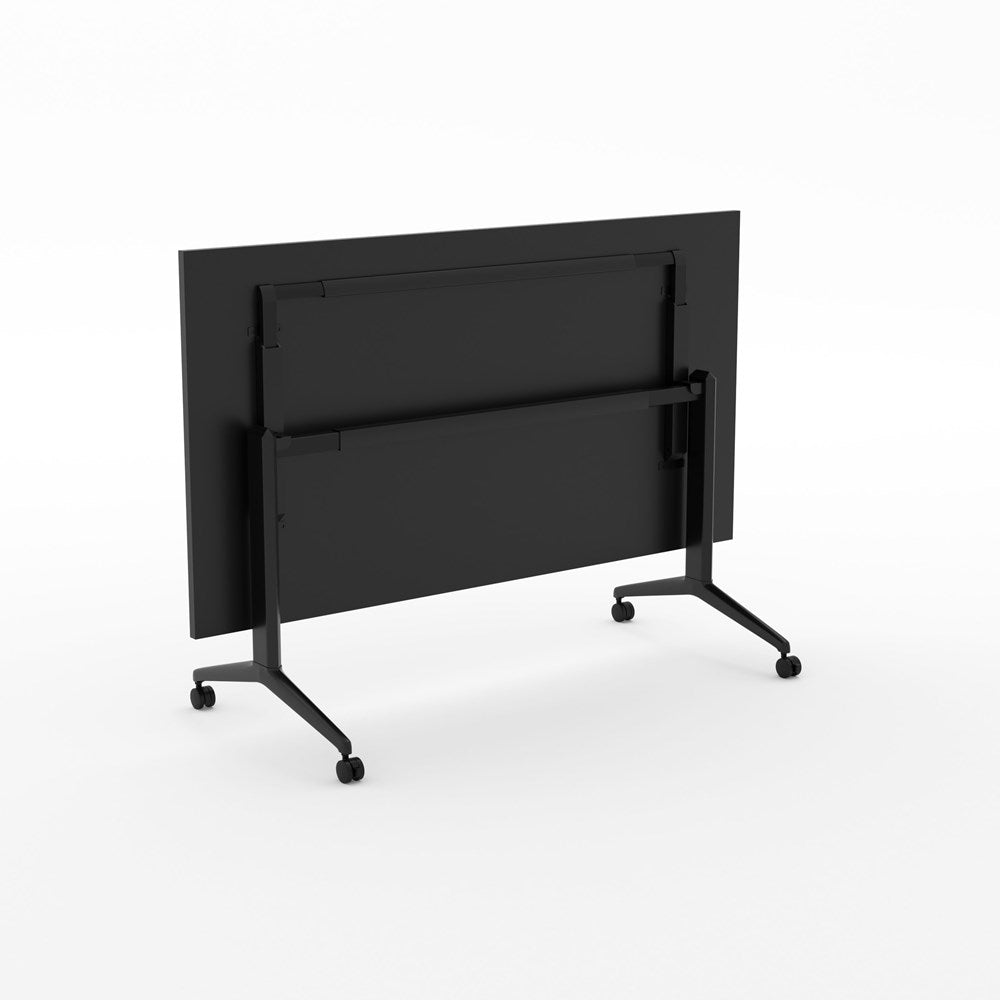 Alti Flip Table-Meeting Tables-Black (Wood Grain Finish)-Black-1600 x 800-Commercial Traders - Office Furniture