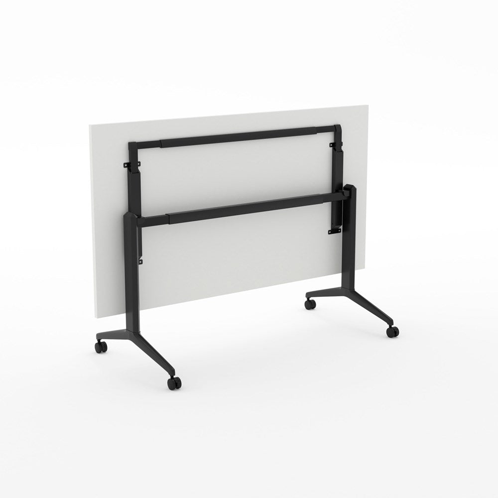 Alti Flip Table-Meeting Tables-White-Black-1600 x 800-Commercial Traders - Office Furniture