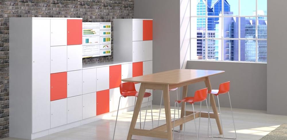 Mascot Lockers (4 x 2)-Storage-Combination Lock-Snowdrift-Commercial Traders - Office Furniture
