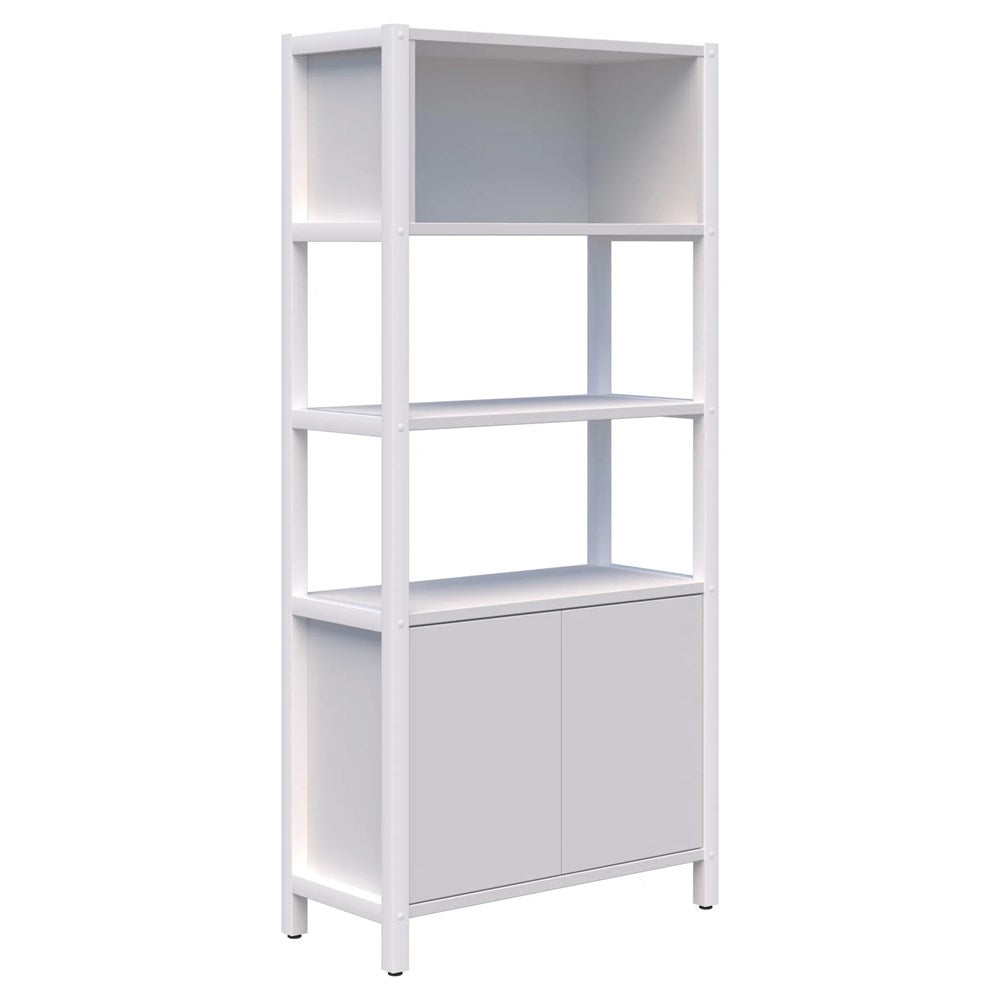 Grid 40 - Single Bay - 1890mm High-Storage-Snow Velvet-White-Commercial Traders - Office Furniture