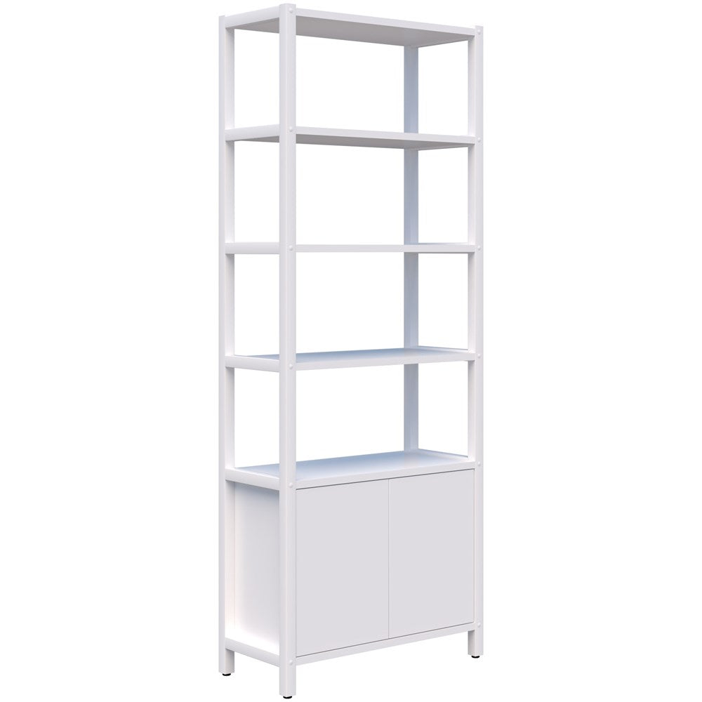 Grid 40 Storage/Open Display Wall 6 Tier 2280H x 400D-Storage-Snow Velvet-White-880-Commercial Traders - Office Furniture