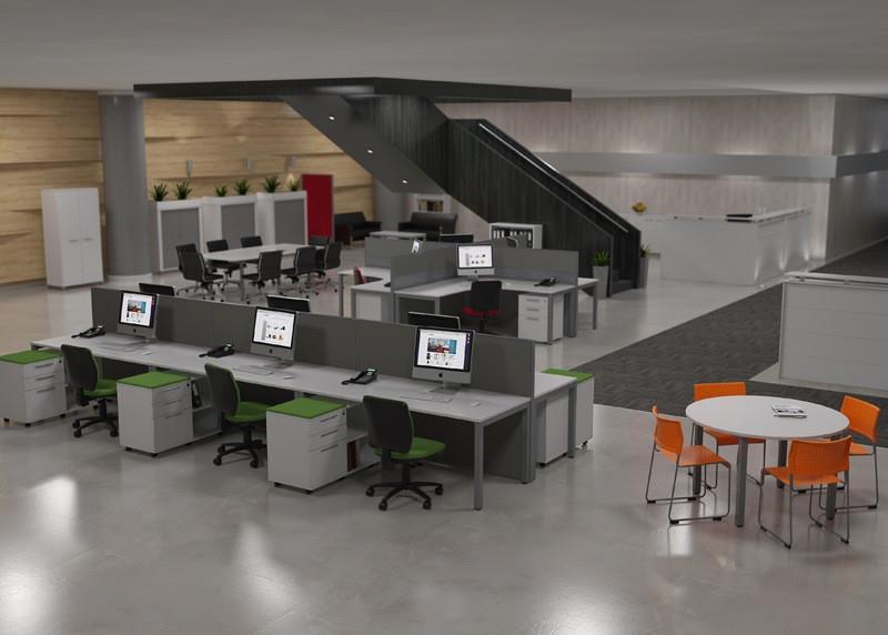 Studio 50 Partition - 1800h x 1500w-Office Partitons-Crown-Silver-Commercial Traders - Office Furniture